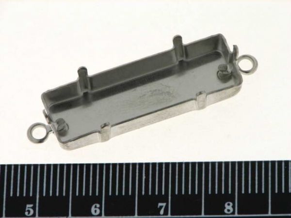 Kessel 30x10mm, 2 Ösen f. Sw. 4547, silberfarbig 5 Stück