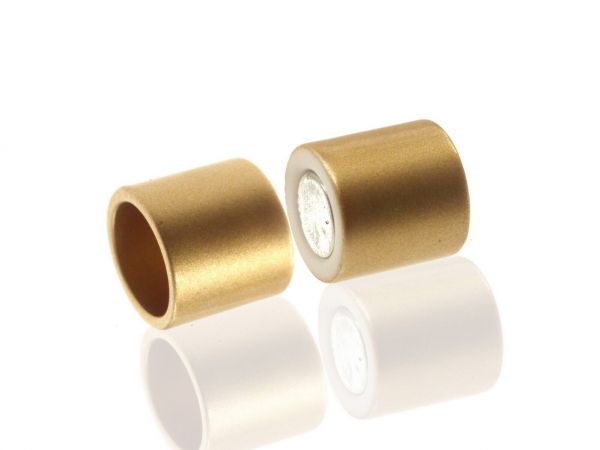 Magnetverschluss Powerclip DE,Zylinder, 21x10,5mm, 7mm innen, gold matt