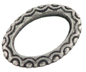 Metallzierteil Ring oval 12x18mm antiksilber
