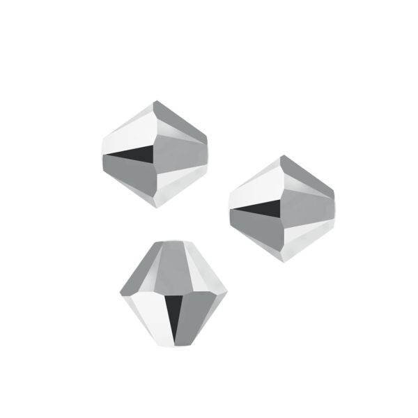 Swarovskiperlen, Doppelkegel, konisch, 5328, 3mm 25 Stück, crystal light chrome