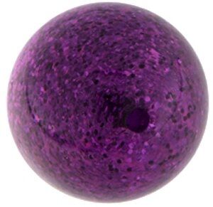 Polarisperle 20mm, 10Stück, Glitter purple