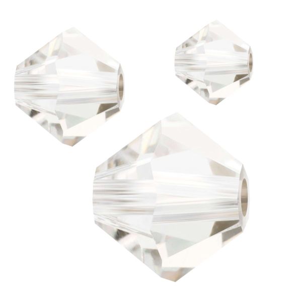 Preciosa Kristall Doppelkegel 6mm 20St. crystal argent flair
