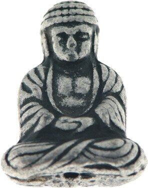 Metallzierteil Buddha 24mm antiksilber