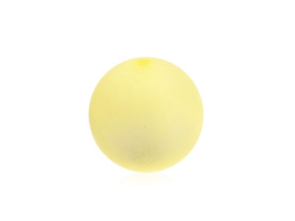 Polarisperle matt 20mm, 5Stück, pastell gelb