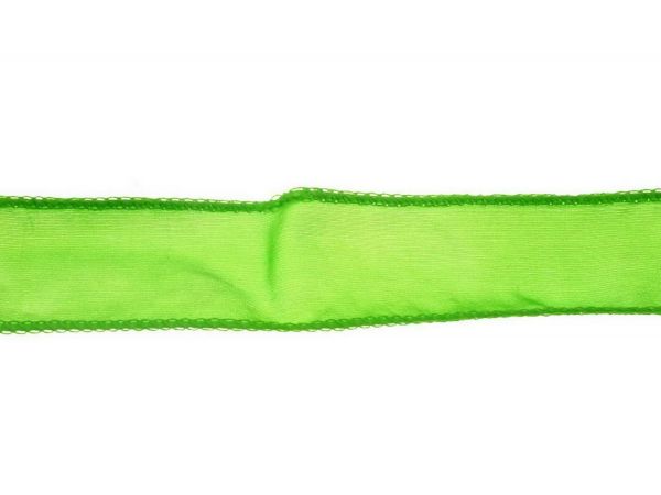 Seidenband &quot;Silky&quot; handcoloriert, Habotai Seide, ca.20mm breit, ca.1,00m, maigrün