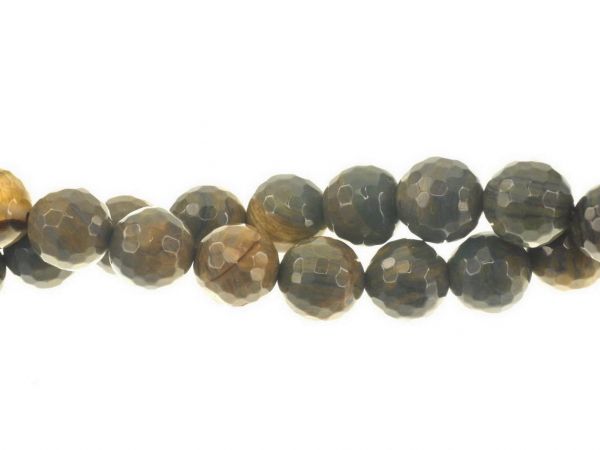 Perle 10mm Achat gefärbt Strang ca. 40cm, ca.35Stck, olive