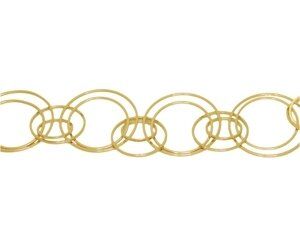 Multi Collier 50cm Schmuckkette Juwelierqualität,rund 28mm, 16K vergoldet
