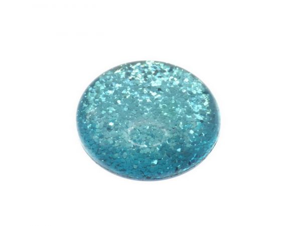 Polaris glitter, Cabouchon 20mm, türkisblau