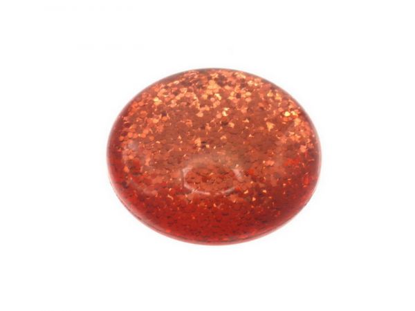 Polaris glitter, Cabouchon 20mm, orange