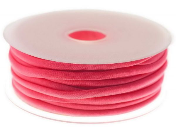 Stretchband gefüttert 5mm Poly/Elastan 1m Zuschnitt flamingo