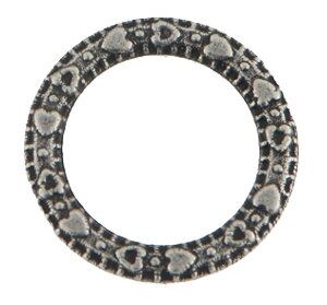 Metallzierteil Ring rund 14mm antiksilber 50 Stück