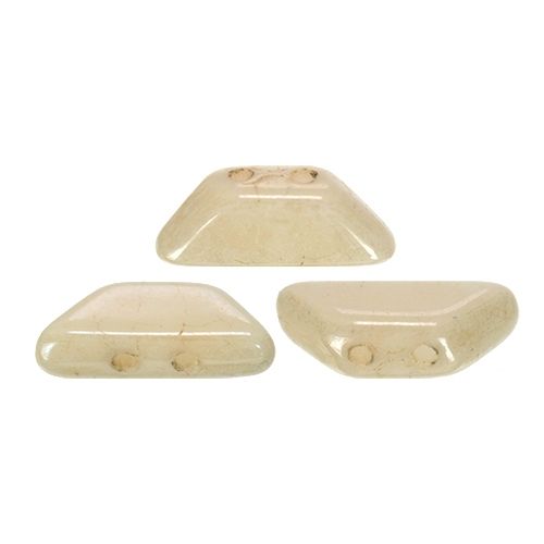 Tinos® PAR PUCA® 10gr.(ca.45St.) Glasperlen 2 Bohrungen, opaque beige ceramic look