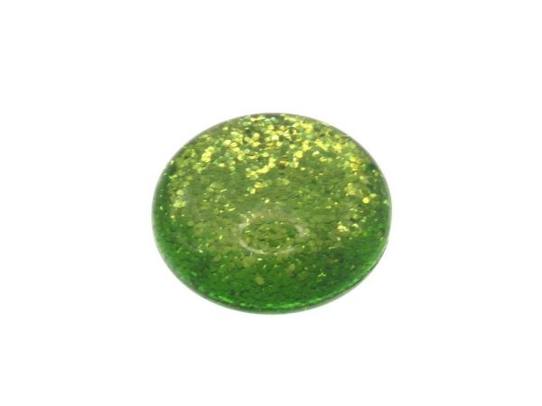 Polaris glitter, Cabouchon 20mm, apfelgrün