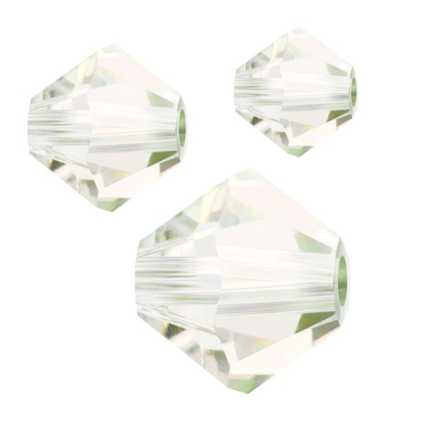 Preciosa Kristall Doppelkegel 3mm 50St., crystal Viridian