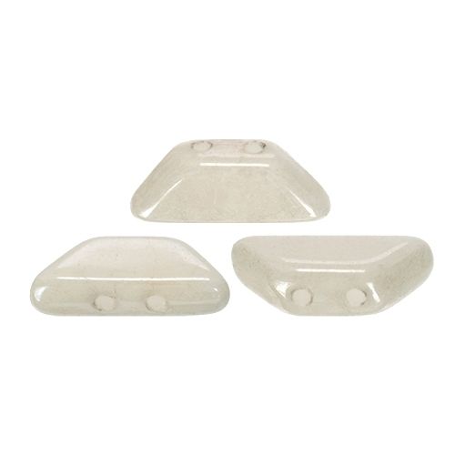 Tinos® PAR PUCA® 10gr., Glasperlen 2 Bohrungen, opaque white ceramic look