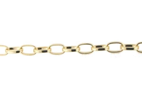 Multi Collier 1,00m Schmuckkette Juwelierqualität, oval 13mm, vergoldet