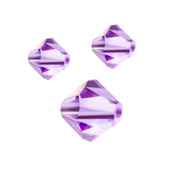 Preciosa Kristall Doppelkegel 3mm 50St., violet