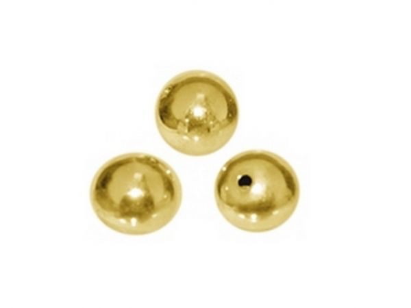 Silbereffekt Element Perle glatt, vergoldet, 3mm, Bohrung 1,2mm, 100St. 1 Stück