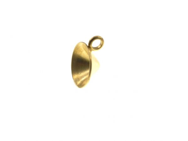 Anhängerfassung f. 15mm Stein, 1 Öse, goldfarbig 10 Stück