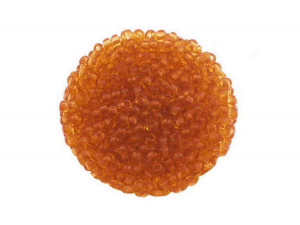 Rocailles, 9/0, 2.6mm, 50 g Beutel, transparent orange