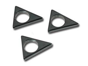 Hematit Dreieck 16x18mm, schwarz glänzend