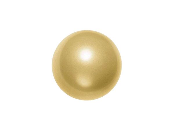 Swarovski crystal pearl 6mm , vintage gold