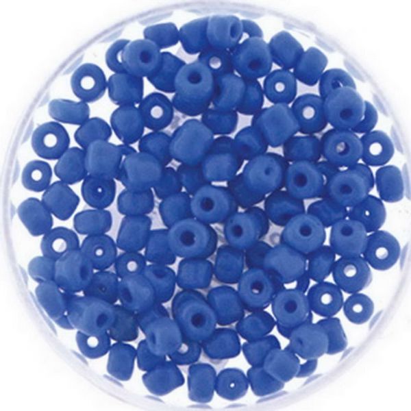 Rocailles, 6/0, 4mm, 50 g, opak blau