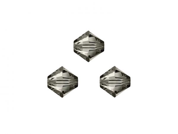 Swarovskiperlen, Doppelkegel, konisch, 5328, 3mm crystal Satin