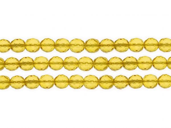 Sonderangebot Böhmische Crystal-Schliffperlen 10mm Strang 50 Stück gelb