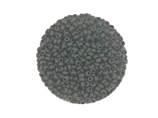 Rocailles, 9/0, 2.6 mm, satte Farben, matt, 50 g Beutel, schwarz