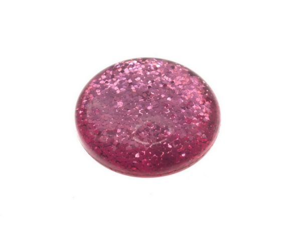 Polaris Glitter, 5 Stück, , Cabouchon 20mm, pink