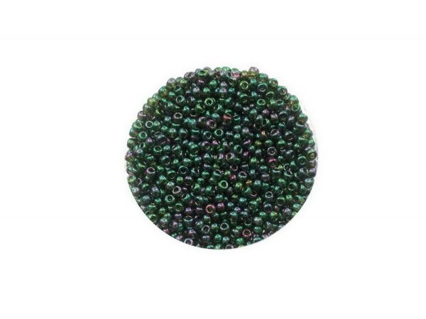 Toho Rocailles 11-0, ca. 2,1mm, 10g, TR322 Gold-Lustered Emerald