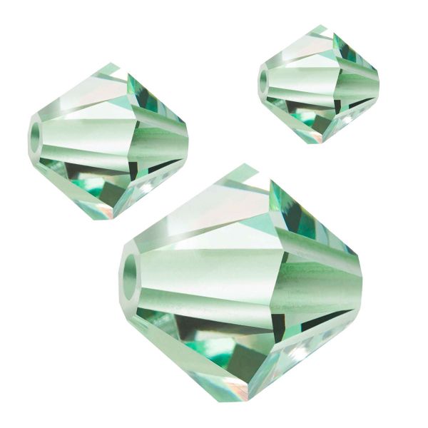 Preciosa Kristall Doppelkegel 4mm 50St.,crysolite