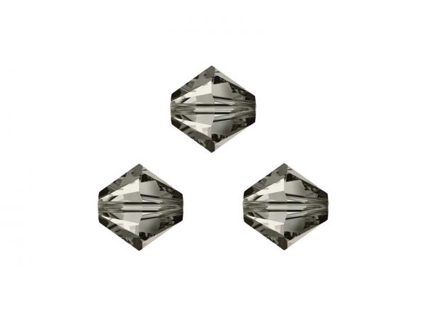 Swarovskiperlen, Doppelkegel, konisch, 5328, 4mm crystal Satin
