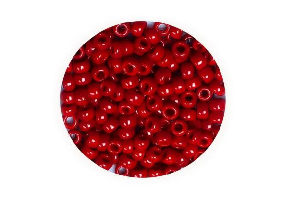 Toho Rocailles 8-0, (ca.3mm), TR45, 4g, Opaque Pepper Red, ca.160 Perlen