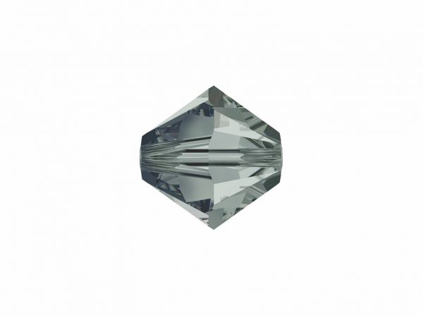 Swarovskiperle, Doppelkegel, konisch, 5328, 8mm black diamond