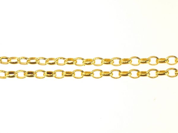 Multi Collier Schmuckkette oval ca.5x4mm ca.10,00m, vergoldet