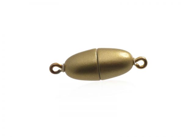 Magnetverschluss Powerclip DE, Olive, 14x6,5mm, gold matt
