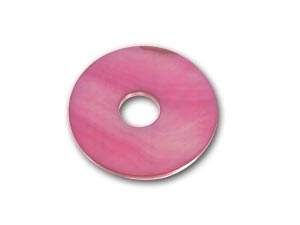 Perlmutt Donut rund 25mm, pink