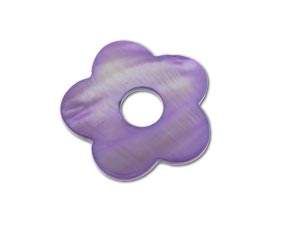 Perlmutt Donut Flower 25mm, lila