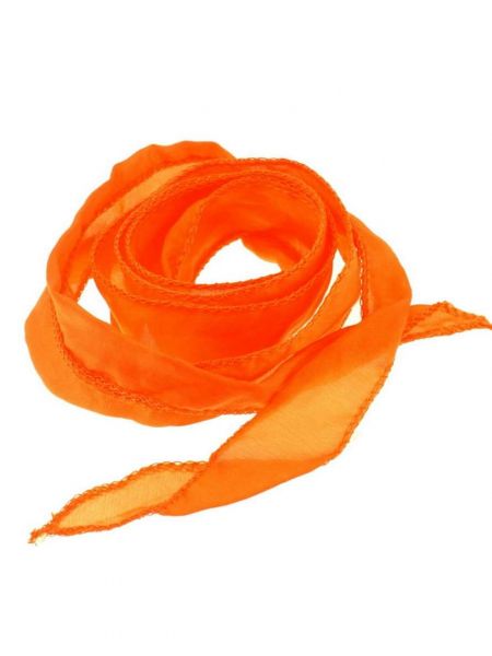 Seidenband "Silky" handcoloriert, Habotai Seide, ca.20mm breit, ca.1,00m, orange