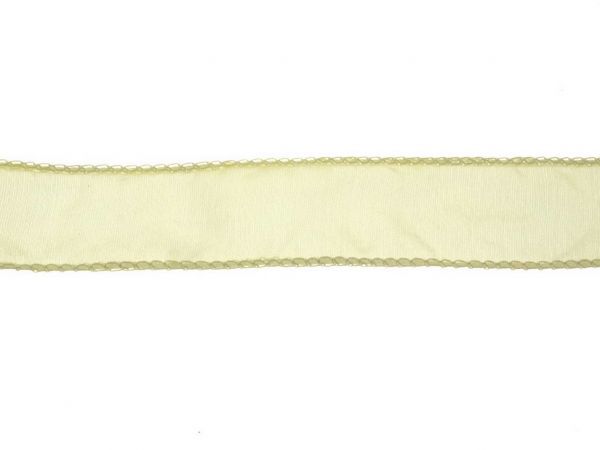 Seidenband "Silky" handcoloriert, Habotai Seide, ca.20mm breit, ca.1,00m, pastell-gelb