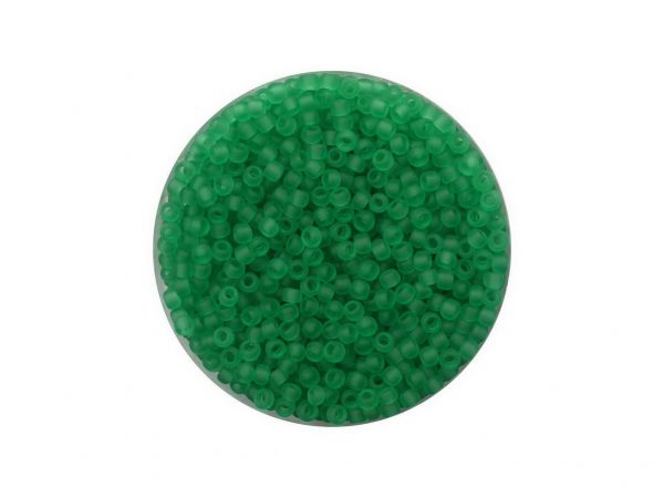 Toho Rocailles 11-0, ca. 2,1mm, 14g, TR72F Transparent-Frosted Dk Peridot
