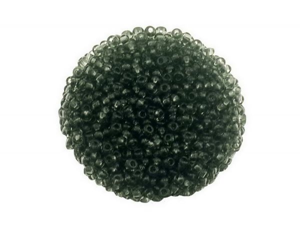 Rocailles, 2.6 mm (9/0-10/0), transparent, 14g Döschen, schwarz
