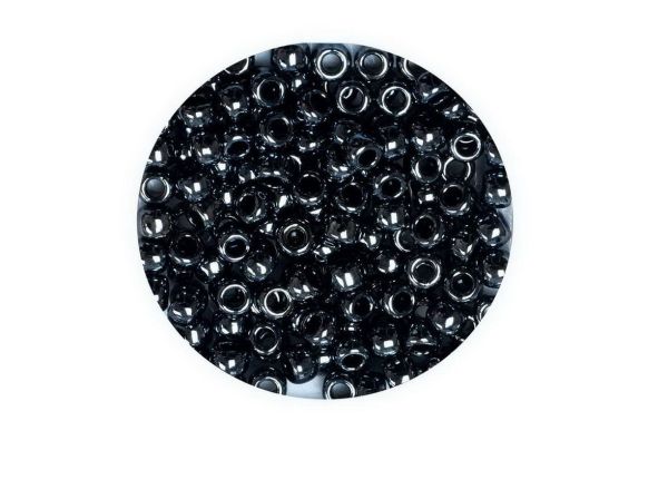 Toho Rocailles 8-0, (ca.3mm), 81, 4g, Metallic Hematite, ca.160 Perlen