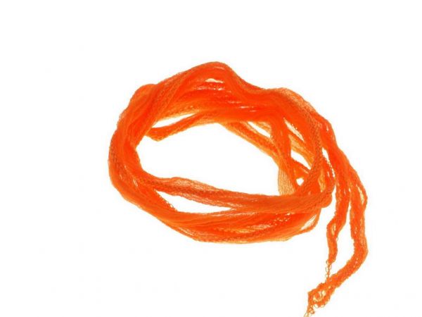 Seidenband "Fairy" handcoloriert, Chiffon, ca.10mm, krinkle, , ca.1,00m, orange
