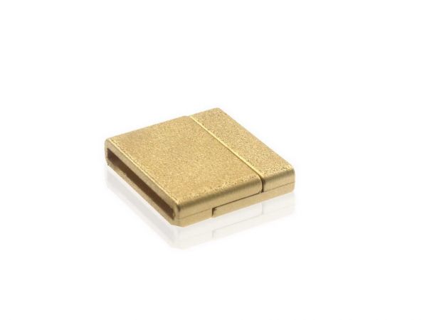 Magnetverschluss Powerclip DE, flach 21x23mm, gold matt