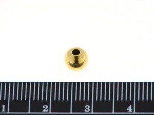 Metallperle 6mm, vergoldet