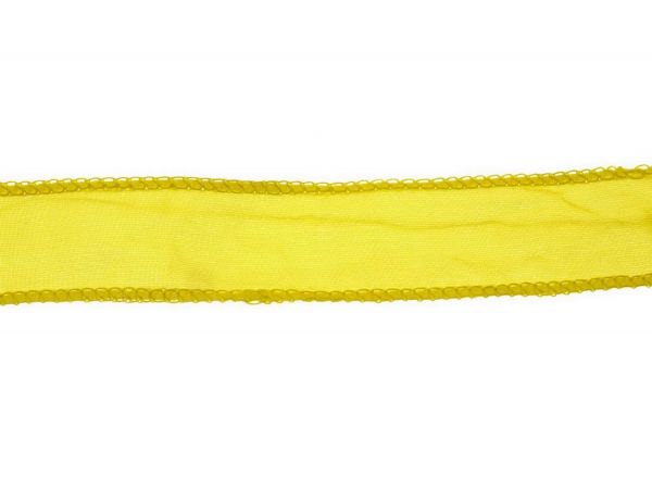 Seidenband "Silky" handcoloriert, Habotai Seide, ca.20mm breit, ca.1,00m, sonnengelb