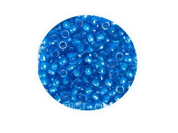Toho Rocailles 11-0 (ca.2.1mm), 4g, TR43D opaque blue ca.400 Perlen